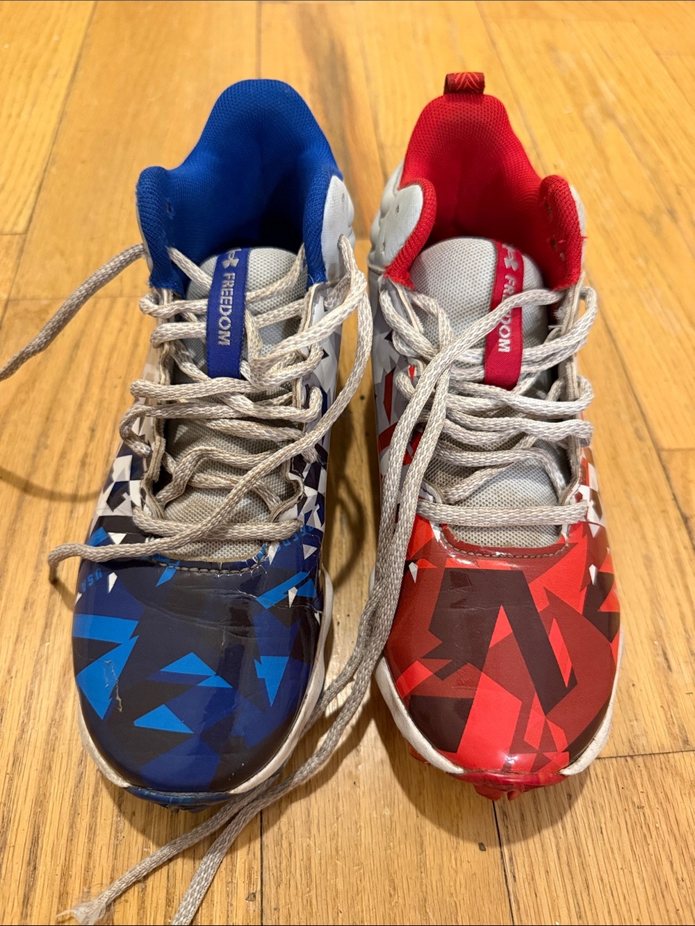 Kids UA Football cleats Dual-Color - Blue & Red